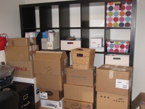 what almost every room looks like :) lots-a-boxes!